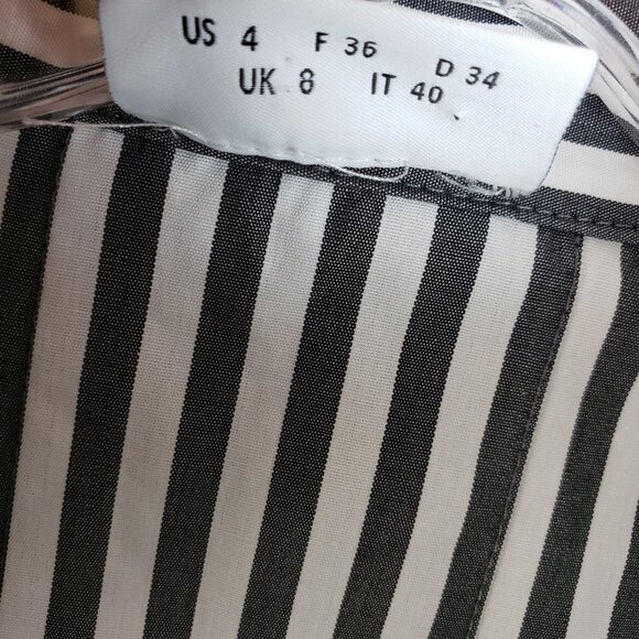 AKRIS Punto Striped Popover Shirt Tunic 100% Cotton Oversized size 4 Minimalist - Picture 4 of 14